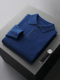 Men's  Casual Loose POLO Knitted Bottom Shirt Jacket Shirt