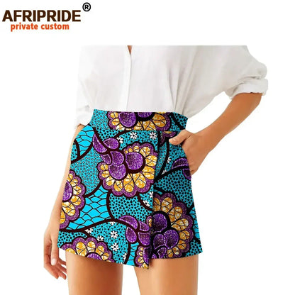 Women Shorts  Fashion Loose High Waist Shorts Ankara Short Culotte African Print Clothes