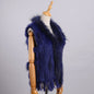 Luxury Women's Genuine Premium Long Hair Rabbit Fur Knit Vest