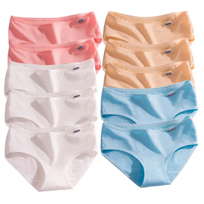 10Pcs/Lot Plus Size Panties for Women Breathable Brief