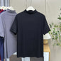 Temperament Half High Neck Solid Color Short Sleeve Tees Plus Size Women's Base T-shirt