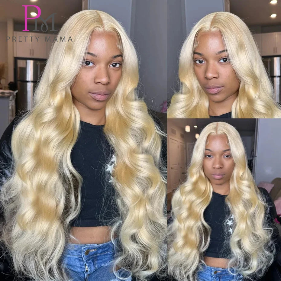 5x5 Body Wave Lace Closure Wigs Brazilian Pre Plucked 613 Colored Transparent Lace Human Hair Wigs For Women