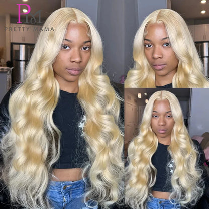 5x5 Body Wave Lace Closure Wigs Brazilian Pre Plucked 613 Colored Transparent Lace Human Hair Wigs For Women