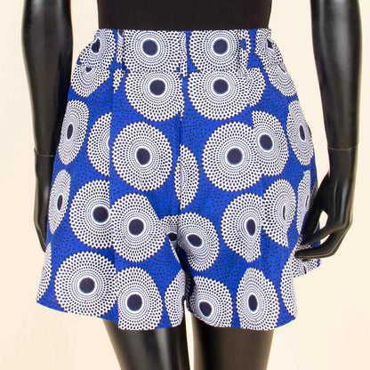 Women's Running Shorts Elastic High Waisted Shorts with Pockets  Short Pants African Ankara Print