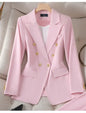 Elegant Office Ladies Two Piece Sets  Double Breasted