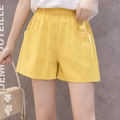 Cotton Linen Shorts Casual