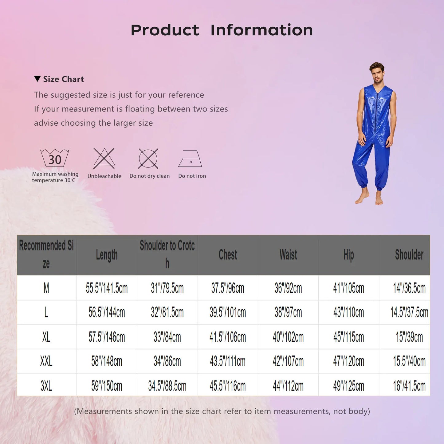 Mens Waterproof Jumpsuit Diaper Cover Sleeveless Zip Up Bodysuit  One-piece Rompers Adaptive Full Leotard