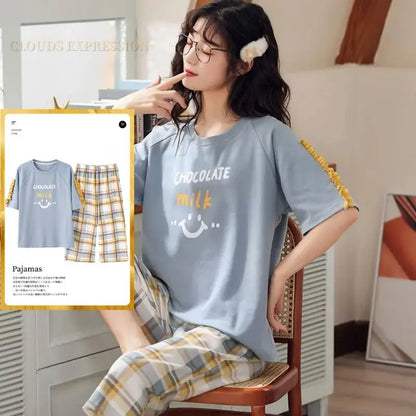 Knitted Cotton Cartoon Pajamas Sets