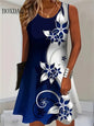 Women Summer Sleeveless Bohemian Dress Fashion Imitate Cowboy Vest  Casual Tank Beach Dresses