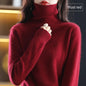 100% Mink Plush Turtleneck Pullover Sweater Ladies Cashmere Sweater