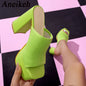 Summer Knitting Yarn Pleated Platform Rome Shallow Thick Bottom Peep Toe Thin Heels Women Sandals