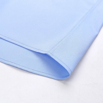 Men Shirt Long Sleeve Casual Big Size Shirts for Men Office Blue White Shirts