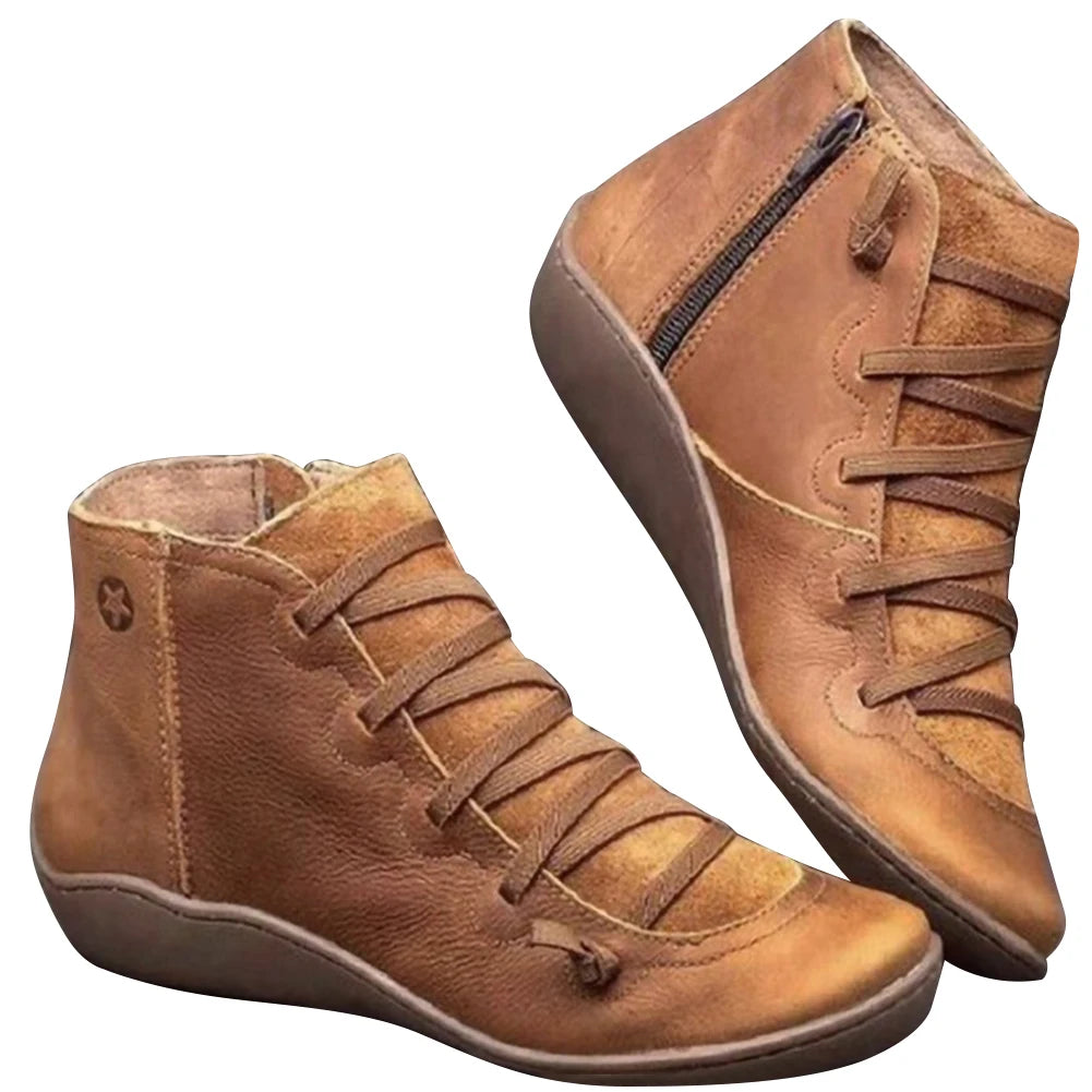 Motorcycle Ankle Boots Flat Bottom Short Boots Unisex
