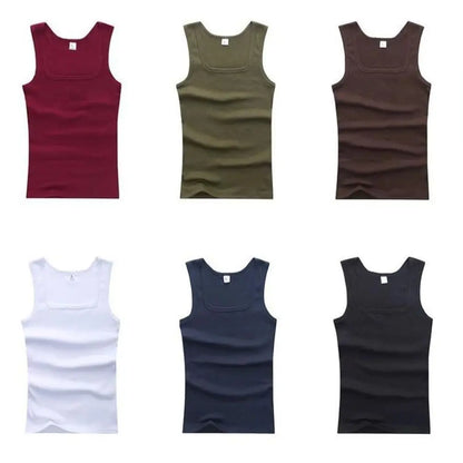 Male  Women Basic Elastic tank top Pure Cotton Sleeveless Men's t-shirt Bodybuilding T-shirt