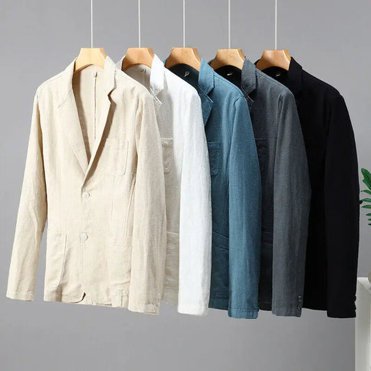 Men Linen Blazer Coat