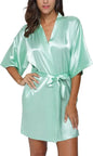 Nightgown Soft Bathrobe Short Women's Lounge Bride Bridesmaid Morning Gown  Wedding Party