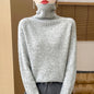 Autumn And Winter Merino Wool Pullover Sweater Solid Color Long Sleeve Basic Thermal Top 100% Pure Wool Sweater