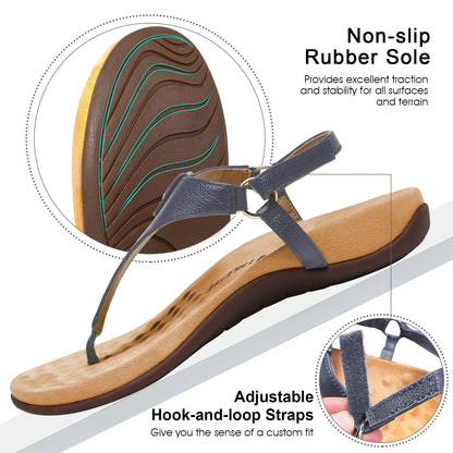 Women's Comfortable Orthopedic Sandals Thong Dressy T-Strap Orthotic Casual Summer
