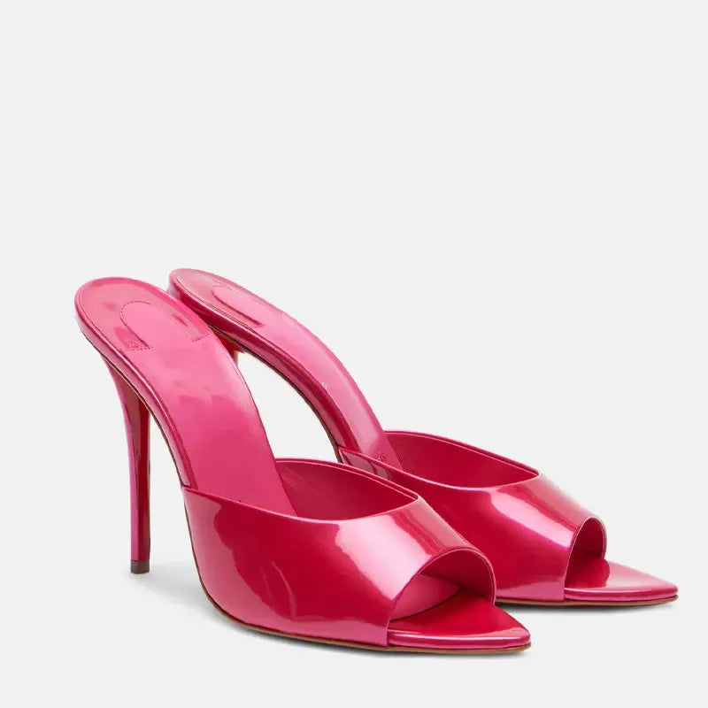 Women  Pointed Open Toe Roman Sandals Metal Sexy Women's Shoes
