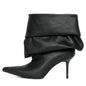 Sexy Snake Pattern Pleated High-heeled Sleeve Boots for Women