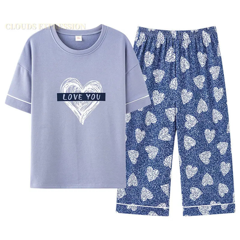 Knitted Cotton Cartoon Pajamas Sets