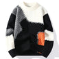 Men Patchwork Casual Knit Pullovers