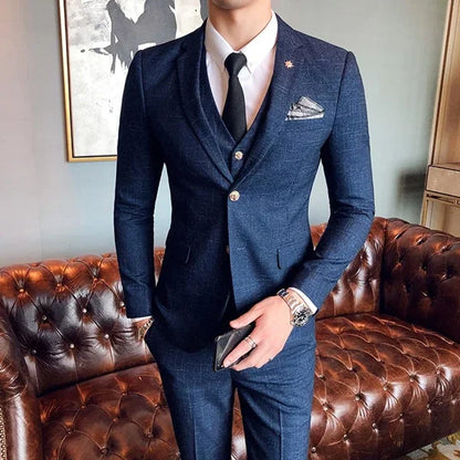 Mens Suit 3Pcs Set