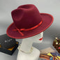 Zipper shallow  fedora hat  woolen hat ladies European punk chain novelty