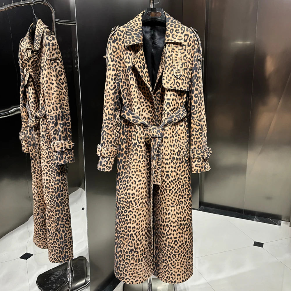 Crocodile Textured Leather Coat Long Ladies Real Sheepskin Coat Genuine Sheep Leather