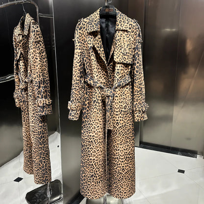 Crocodile Textured Leather Coat Long Ladies Real Sheepskin Coat Genuine Sheep Leather