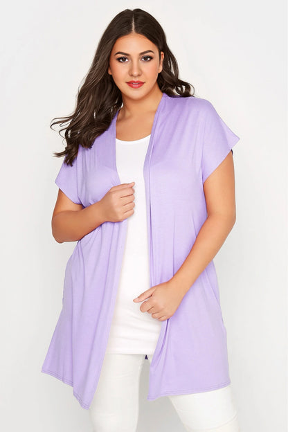 Women Short Sleeve Plus Size Summer Kimono Cardigan Open Front Plus Size Cardigan