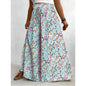 Plus Size 1XL-5XL Women Fashion Floral Print Wide Leg Pants