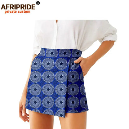 Women Shorts  Fashion Loose High Waist Shorts Ankara Short Culotte African Print Clothes