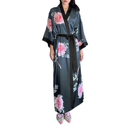 Women's Satin Pajamas Japanese Kimonos