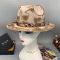 Zipper shallow  fedora hat  woolen hat ladies European punk chain novelty