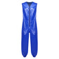 Mens Waterproof Jumpsuit Diaper Cover Sleeveless Zip Up Bodysuit  One-piece Rompers Adaptive Full Leotard