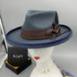 Zipper shallow  fedora hat  woolen hat ladies European punk chain novelty