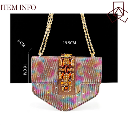 Italian Fashion Square toe Women Strange Heels Bigger size Fashion Rhinestone Decoration Brown Shoes And Bag set Party bag