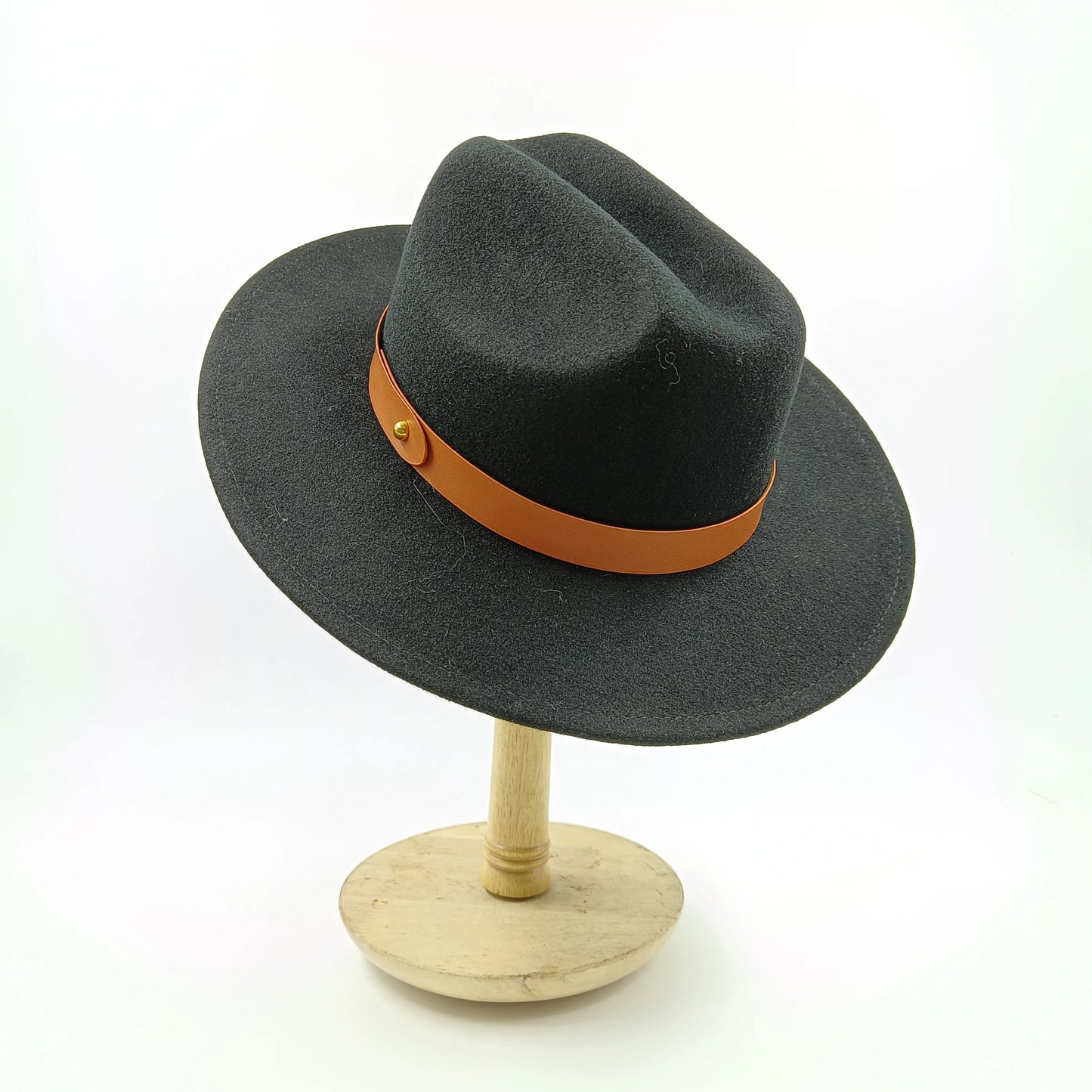 Zipper shallow  fedora hat  woolen hat ladies European punk chain novelty