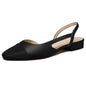Slingback Flats for Women Square Pointed Toe Two Toned Flats Wedding