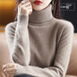 100% Mink Plush Turtleneck Pullover Sweater Ladies Cashmere Sweater