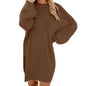 Winter Sweater Knit Crewneck Warm Long Sleeve Casual Sweatshirts Dress