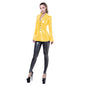Shiny  Suit Jacket for Women, Long Sleeve, Turn Down Collar,  Sexy High Waisted Top, Clubwear