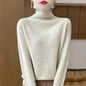 Autumn And Winter Merino Wool Pullover Sweater Solid Color Long Sleeve Basic Thermal Top 100% Pure Wool Sweater