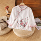 Casual Loose Blouse Shirt Women  Vintage Embroidery Woman Shirt
