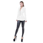 Shiny  Suit Jacket for Women, Long Sleeve, Turn Down Collar,  Sexy High Waisted Top, Clubwear