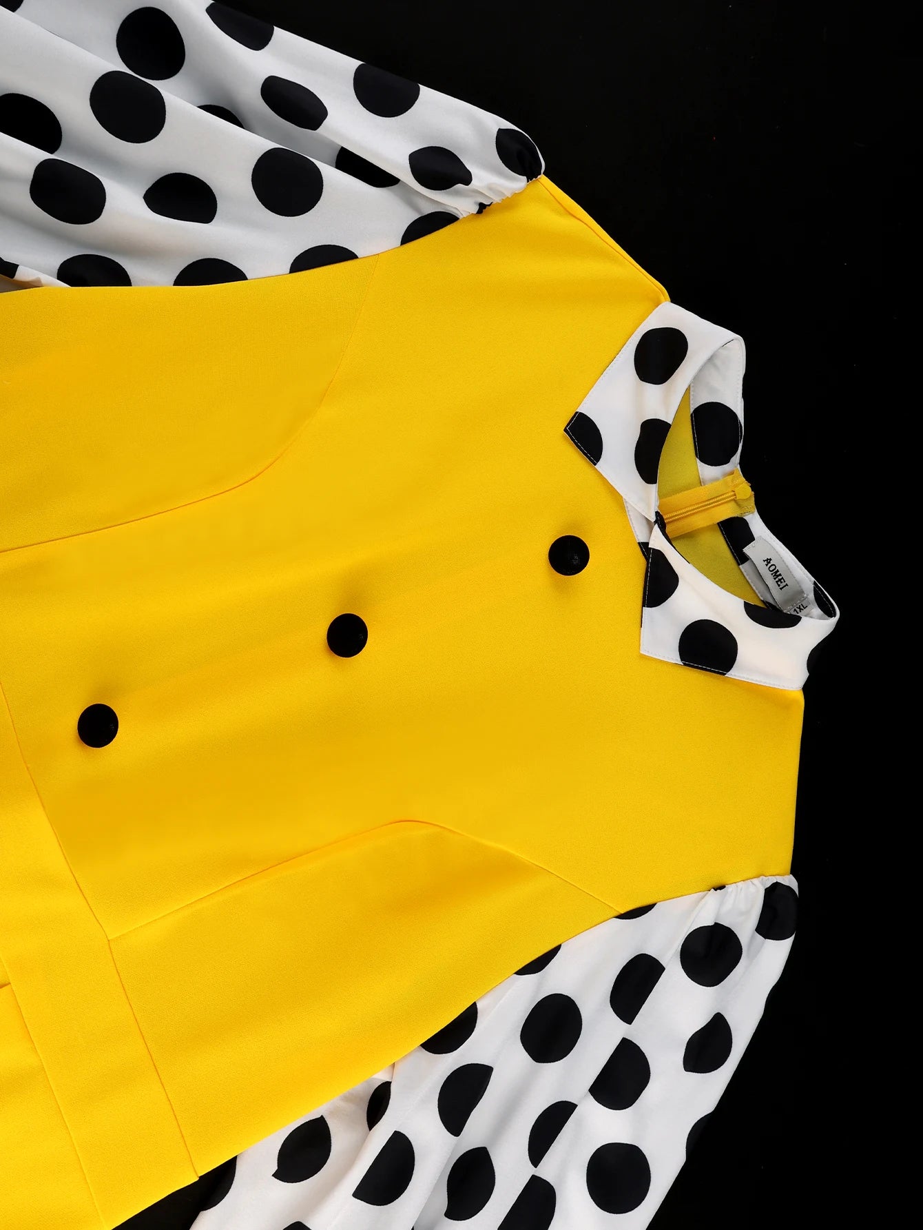 Stylish Polka Dot Long Sleeve Jumpsuit 
 Wide Leg Plus Size Rompers  Elegant Spring Summer Office Party Outfits