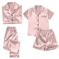 4PCS Women's Blue Pajamas Sets