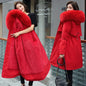 Winter Jacket  New Women Parka Long Coat Wool Liner Hooded Jacket Fur Collar Plus Size