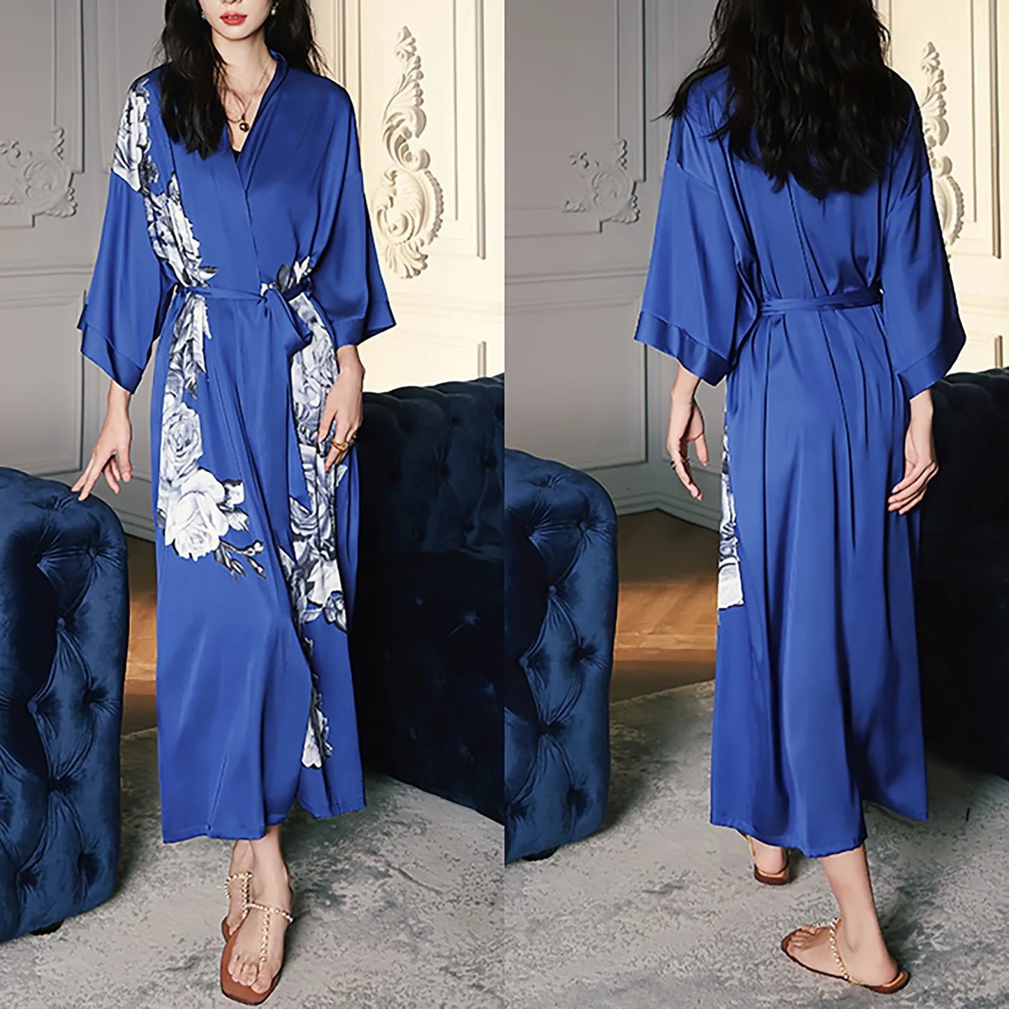 Women's Satin Pajamas Japanese Kimonos